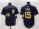 Men's Pittsburgh Pirates #15 Oneil Cruz Black 2025 Limited Stitched Jersey,baseball caps,new era cap wholesale,wholesale hats